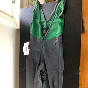 Yumiko Alicia unitard. Green and grey. Size medium.